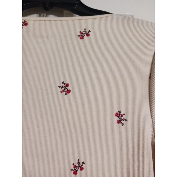 NWT Women's Old Navy Fitted Long Sleeve Rib Knit Tee Size 2X (20-22) Dits Floral - Picture 10 of 10